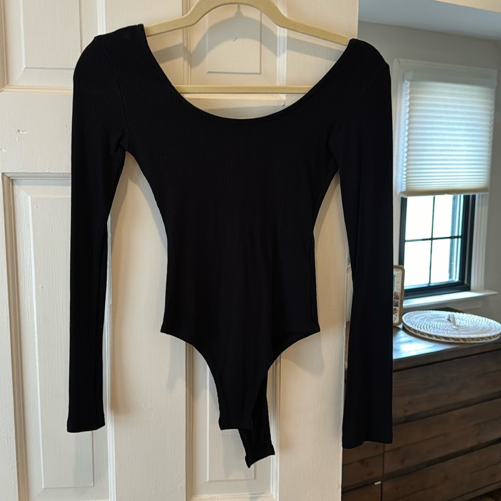 Black low back bodysuit